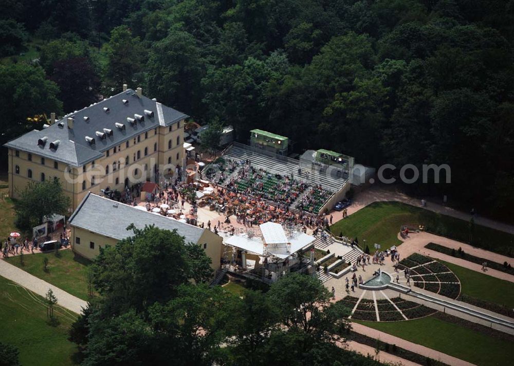 Aerial photograph Lichtenstein - Blick auf das Palais in Lichtenstein,