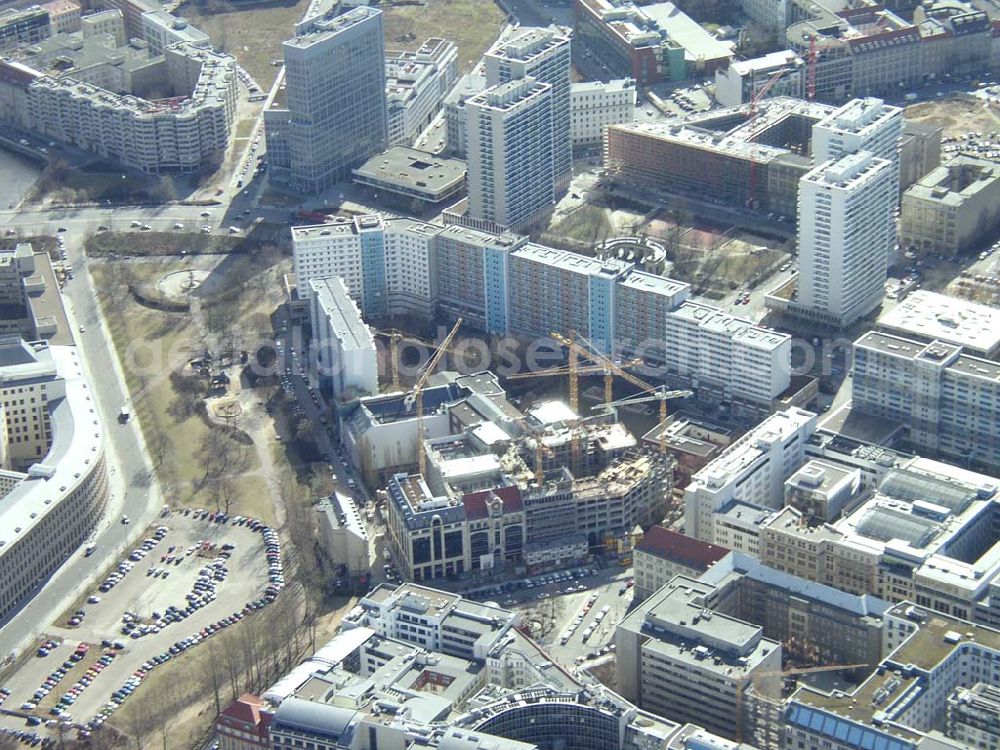 Berlin from above - Blick auf den Potsdamer Platz. 13.03.03