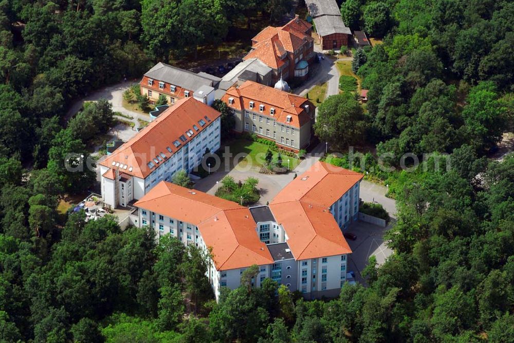 Aerial image Rathenow - Blick auf das Plegeheim Objekt Stadtforst(