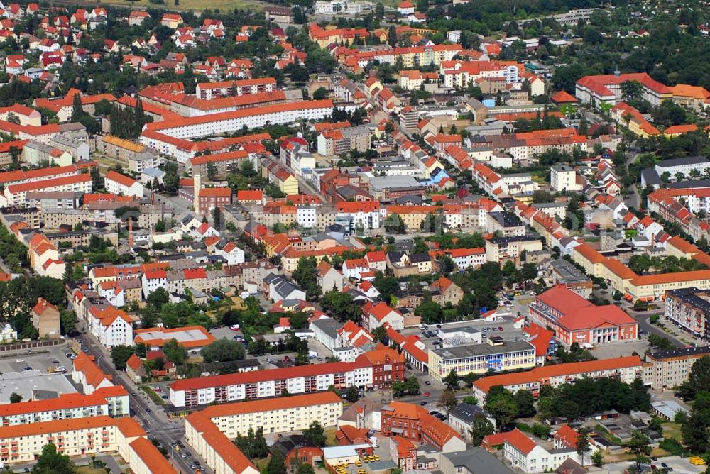 Rathenow from above - Blick auf Rathenows Innenstadt 14712; B102 ecke B188