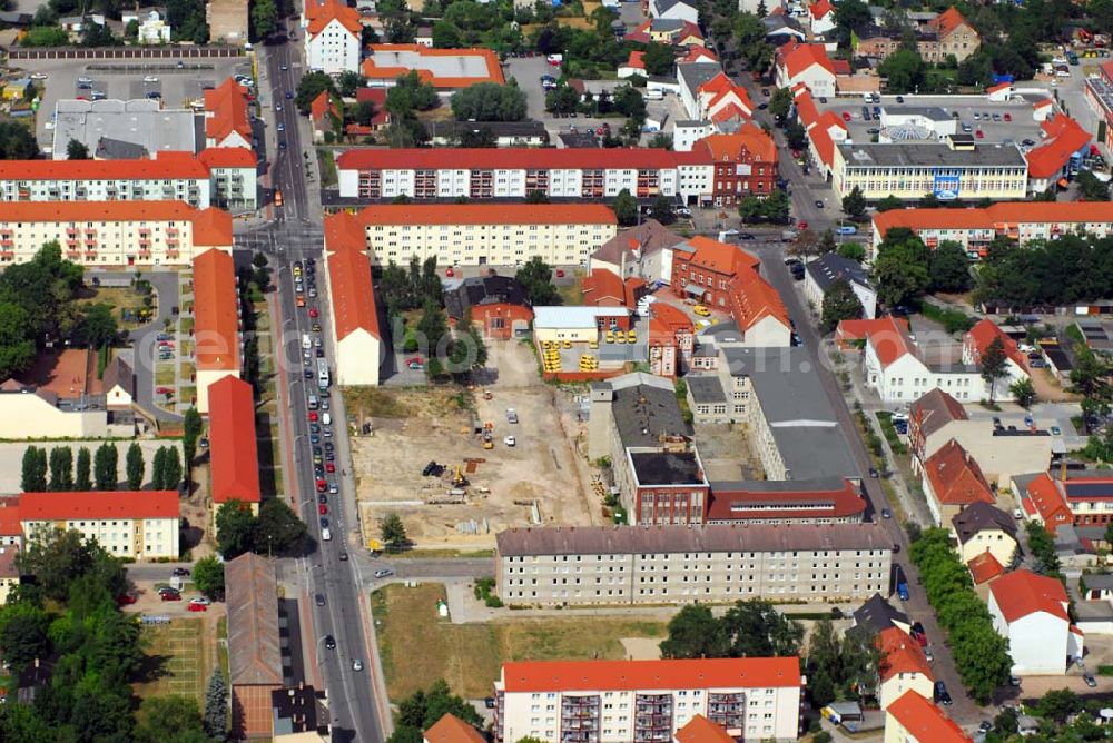 Aerial image Rathenow - Blick auf Rathenow 14712; Brandenburger Straße; Bergstraße; Wilhelm-Külz Straße