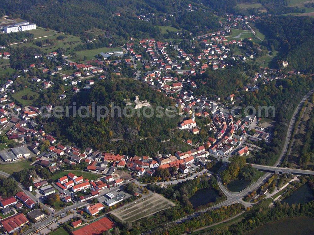 Regenstauf / Bayern from above - Schlossberg und Stadtzentrum von Regenstauf bei Regensburg