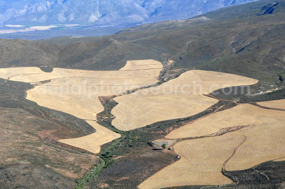 Aerial image OVERBERG - The Overberg region in South Africa is predominantly used for the growing of grain