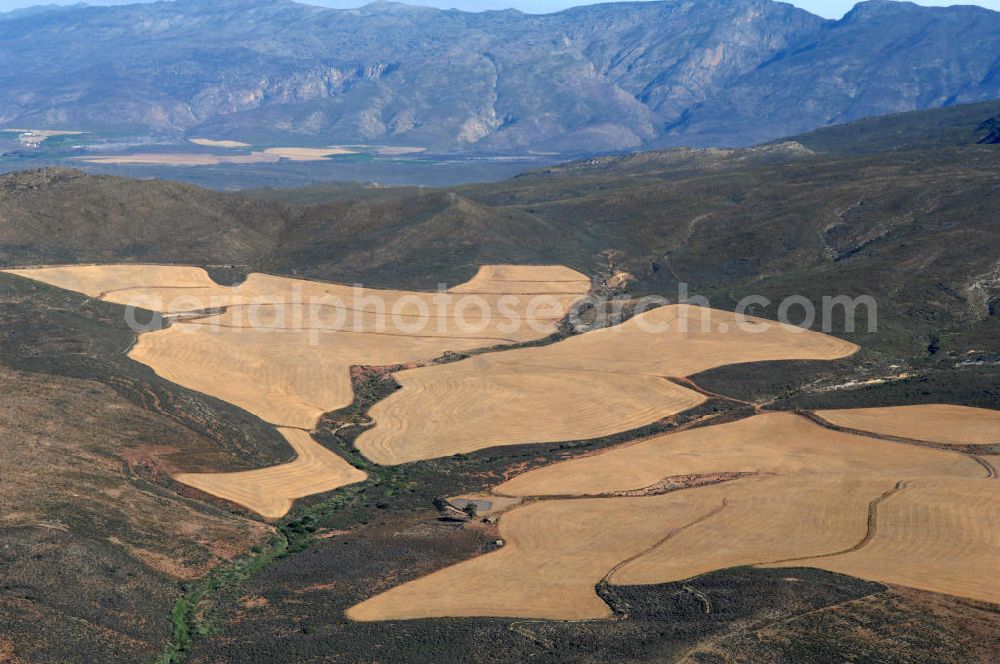 Aerial photograph OVERBERG - The Overberg region in South Africa is predominantly used for the growing of grain