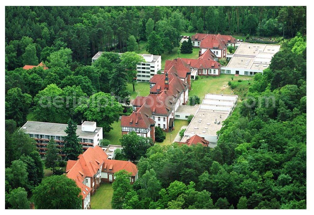 Aerial image Belzig / BRB - Blick auf die Reha - Klinikum Hoher Fläming in Belzig Reha-Klinikum Hoher Fläming Belzig Hermann-Lielje-Straße 3 14806 Belzig Fon: 03 38 41 / 5 40 Fax: 03 38 41 / 5 47 99 Email: verw-hf@rehaklinik.de