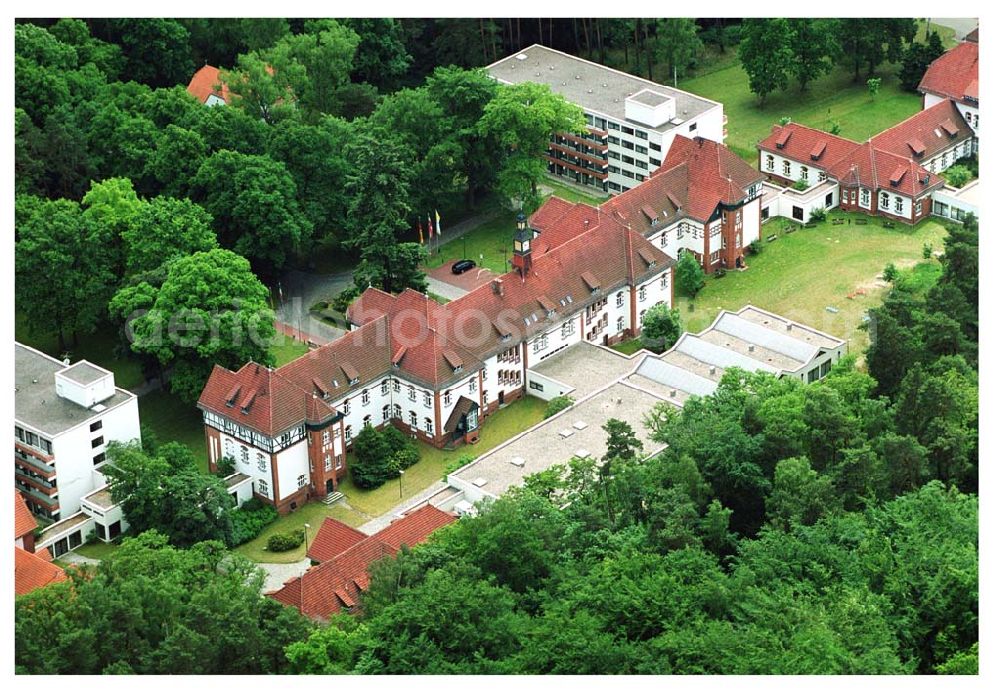 Aerial photograph Belzig / BRB - Blick auf die Reha - Klinikum Hoher Fläming in Belzig Reha-Klinikum Hoher Fläming Belzig Hermann-Lielje-Straße 3 14806 Belzig Fon: 03 38 41 / 5 40 Fax: 03 38 41 / 5 47 99 Email: verw-hf@rehaklinik.de