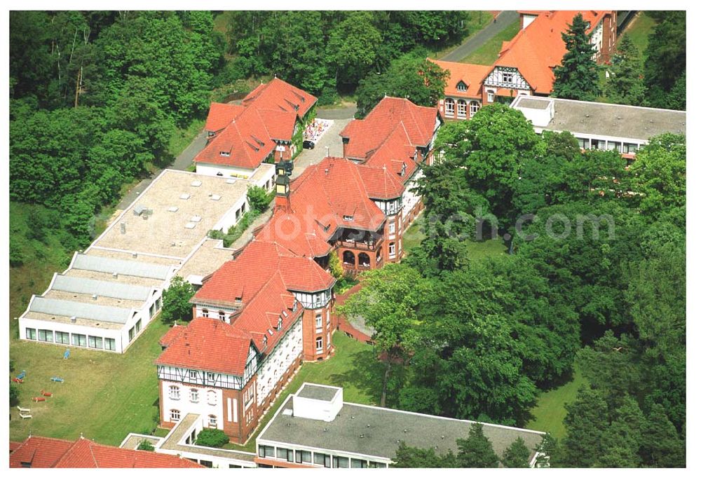 Aerial image Belzig / BRB - Blick auf die Reha - Klinikum Hoher Fläming in Belzig Reha-Klinikum Hoher Fläming Belzig Hermann-Lielje-Straße 3 14806 Belzig Fon: 03 38 41 / 5 40 Fax: 03 38 41 / 5 47 99 Email: verw-hf@rehaklinik.de