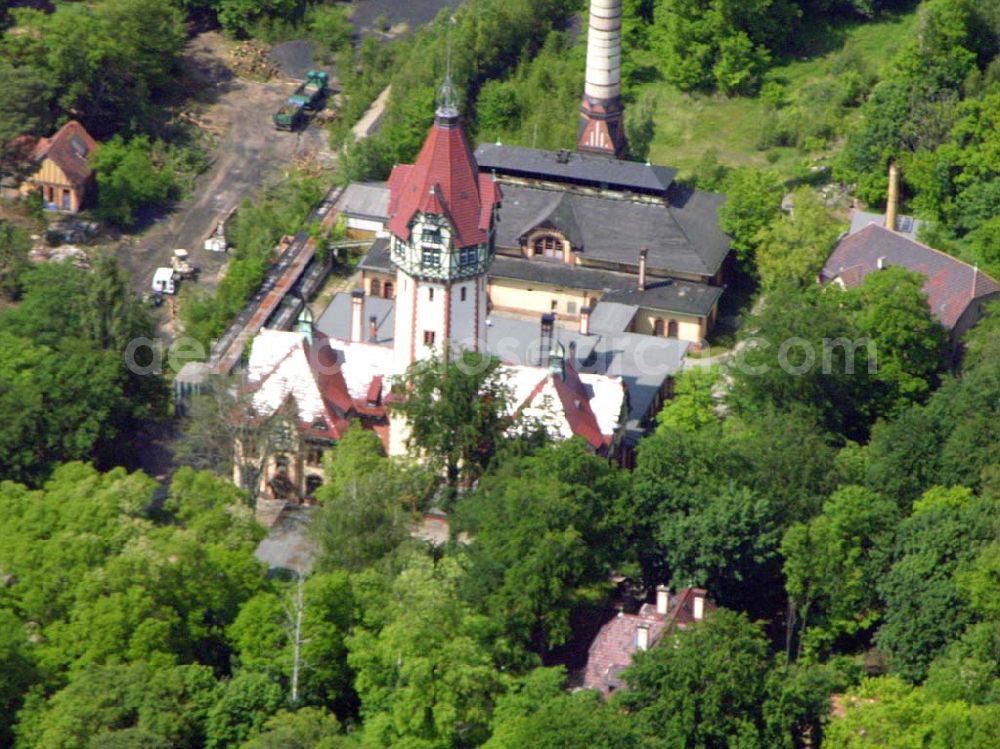 Aerial photograph Beelitz - Blick auf den rekonstruierten Wasserturm auf dem Gelände der Rehaklinik in Beelitz Kliniken Beelitz GmbH Neurologische Rehabilitationsklinik Beelitz-Heilstätten Paracelsusring 6 a D- 14547 Beelitz-Heilstätten Telefon: (033204) 200,Telefax: (033204) 22001,Freecall: 0800 200 2291 Email: info@rehaklinik-beelitz.de Achim Walder: