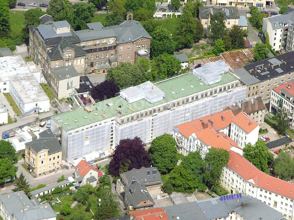 Potsdam / BRB from above - Blick auf das rekonstruierte St. Joseph-Krankenhaus an der Zimmerstraße / Nähe Luisenplatz in Potsdam am Fuße des Schloßpark Sanssouci. Firma: Wiemer & Trachte <