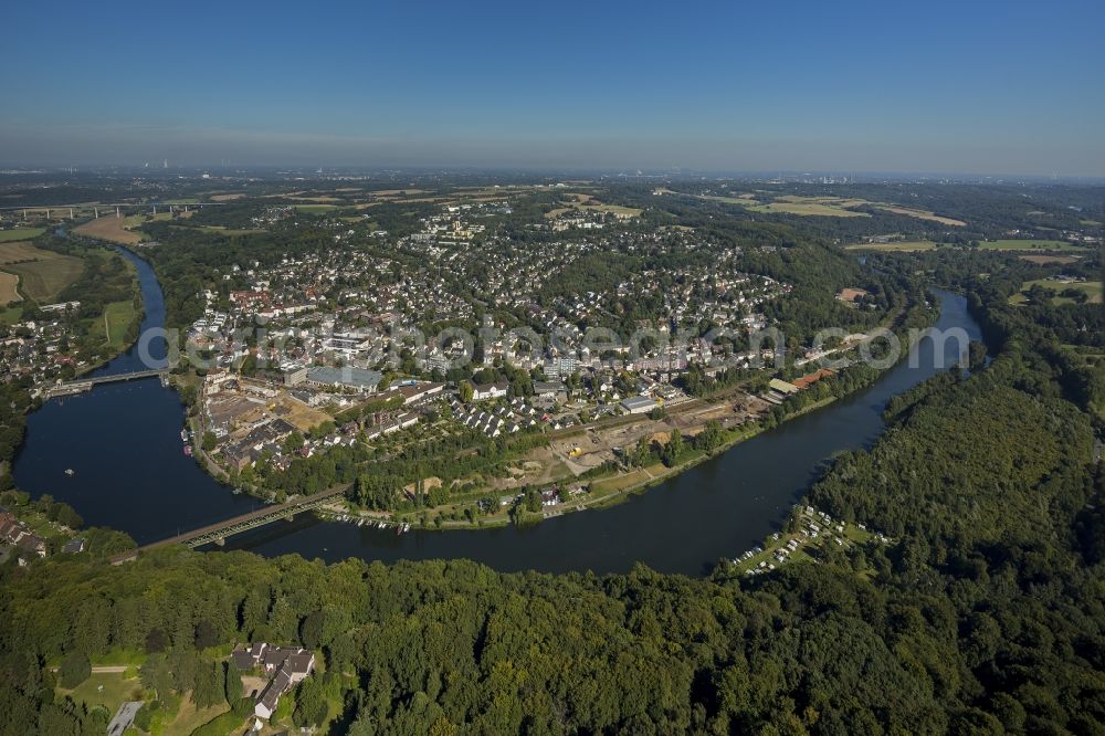 Aerial image Jüchen - View of the Ruhr in Essen in the state of North Rhine-Westphalia