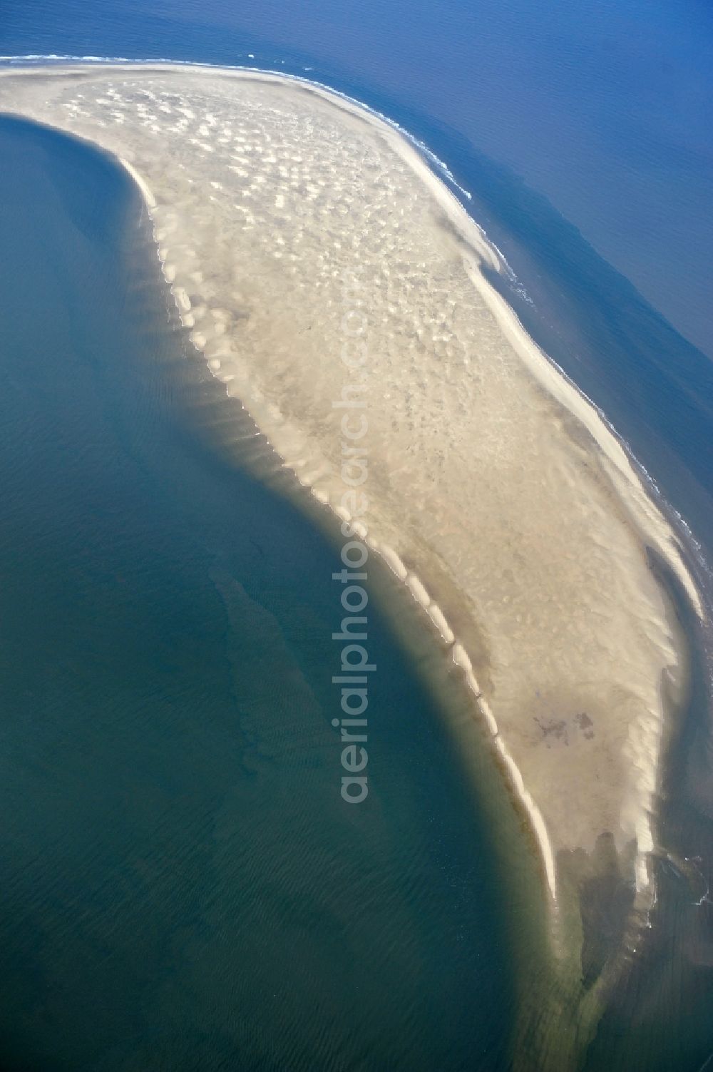 Aerial photograph Scharhörn - View of the sandbar of the island Scharhörn in Hamburg Wadden Sea National Park in the state of Hamburg. The island is uninhabited and is located in a conservation sandbar, which is called Scharhörnplate