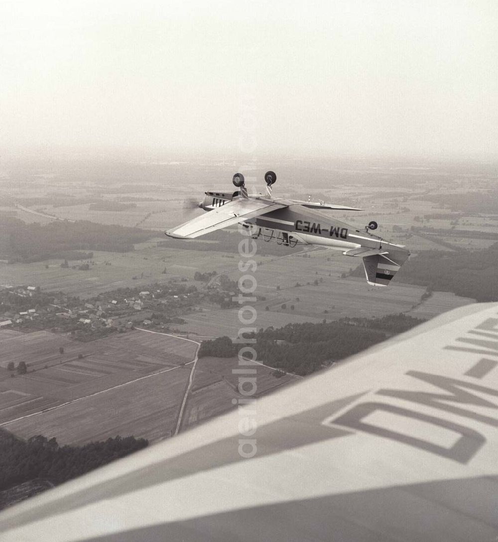 Aerial image Neuhausen - Neuhausen 1969 Blick auf ein Schulflugzeug Z226 über dem Flugplatz Neuhausen