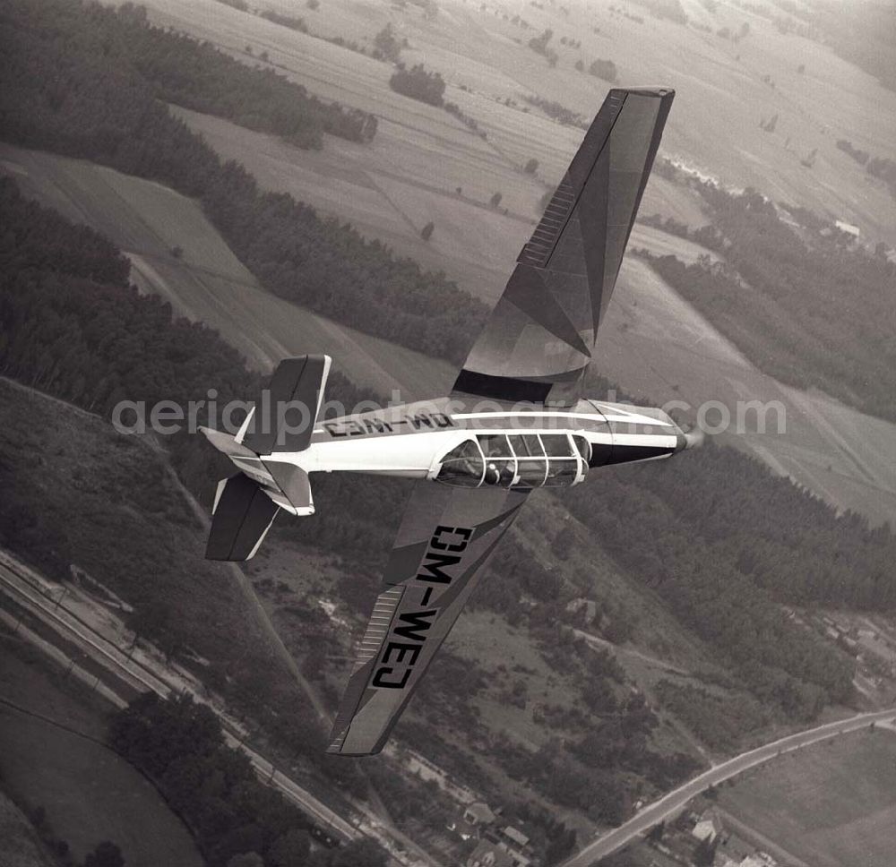 Aerial photograph Neuhausen - Neuhausen 1969 Blick auf ein Schulflugzeug Z226 über dem Flugplatz Neuhausen