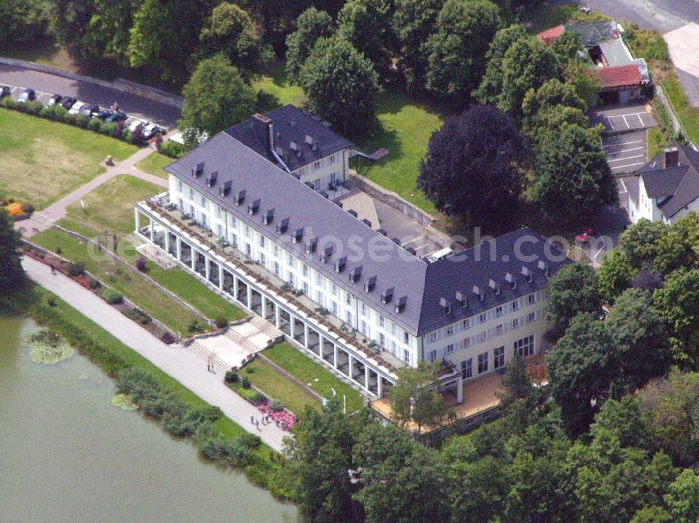 Aerial photograph Bad Salzungen / Thüringen - Blick auf die Seeklinik Bad Salzungen in Bad Salzungen. Asklepios Burgseekliniken Bad Salzungen Postfach 1234, 36433 Bad Salzungen Geschäftsführer: Martin Merbitz email: BadSalzungen@asklepios.com Achim Walder: