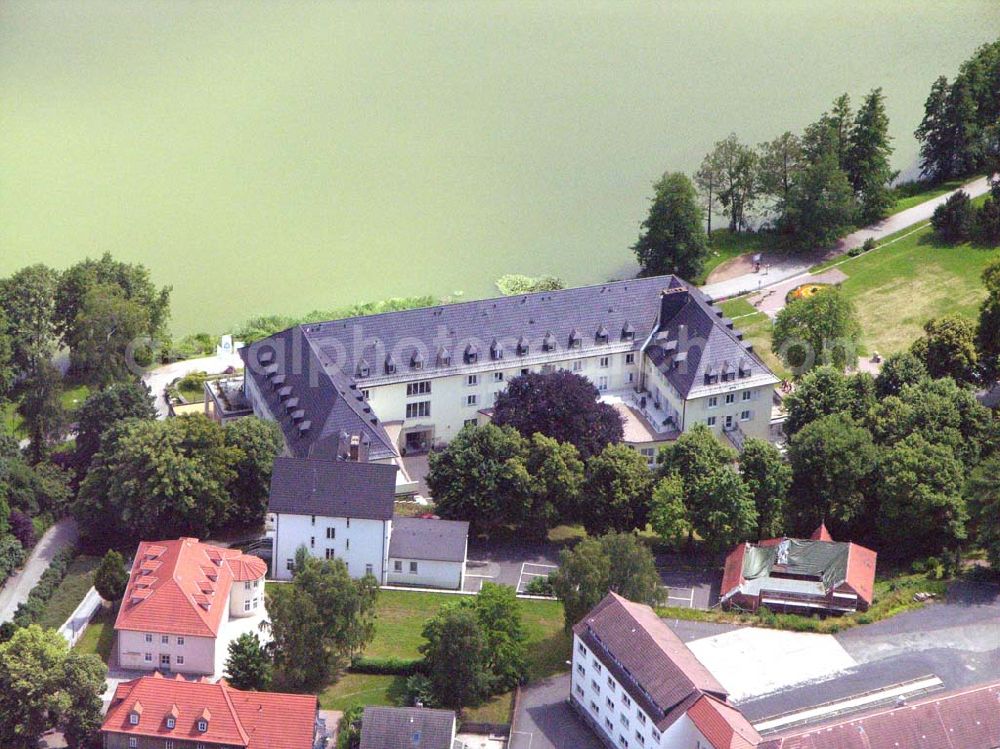 Bad Salzungen / Thüringen from above - Blick auf die Seeklinik Bad Salzungen in Bad Salzungen. Asklepios Burgseekliniken Bad Salzungen Postfach 1234, 36433 Bad Salzungen Geschäftsführer: Martin Merbitz email: BadSalzungen@asklepios.com Achim Walder: