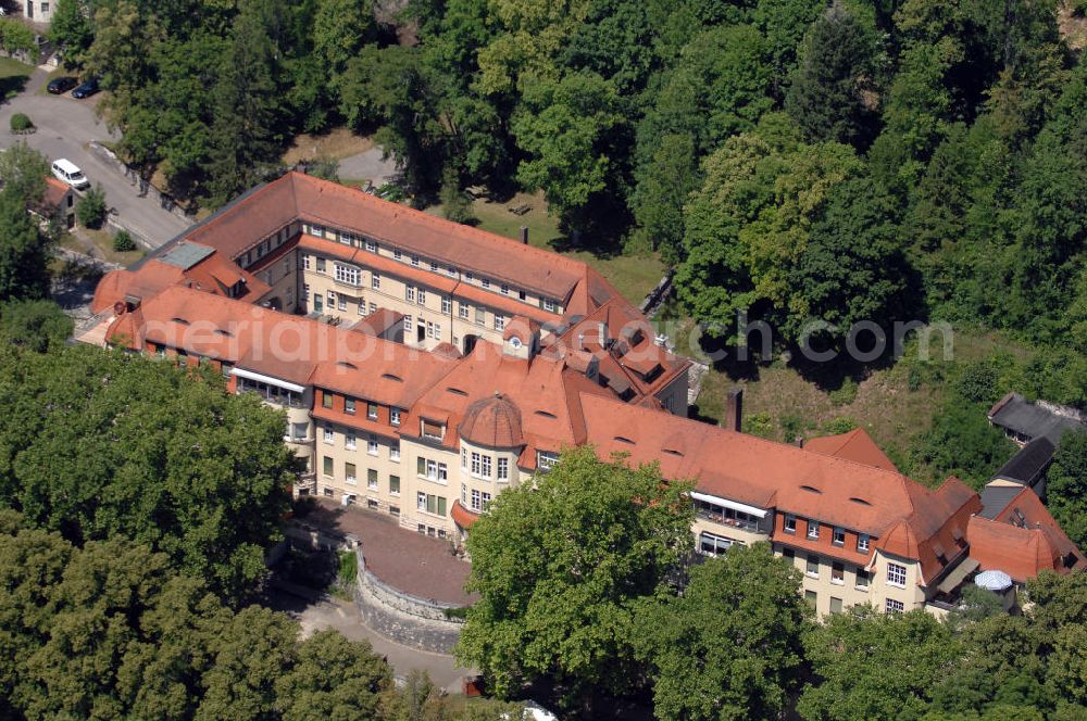 Aerial image Pappenheim - Blick auf das Seniorenheim Georg-Nestler-Haus in Pappenheim. Es ist Standort der Rummelsberger, ein Träger der Diakonie, welcher mit 210 Einrichtungen in Bayern einer der größten diakonischen Unternehmen in Deutschland ist. Kontakt: Beckstr. 19, 91788 Pappenheim, Tel. +49 (0)9143 8353 580, Fax +49 (0)9143 1707, EMail georg-nestler-haus@rummelsberger.net