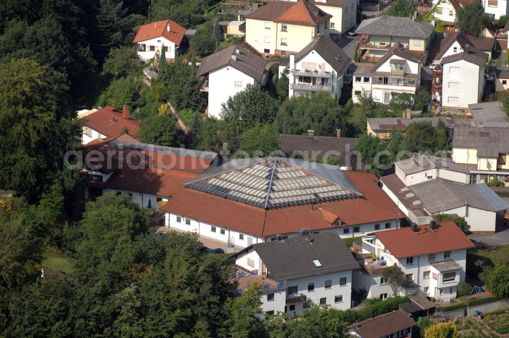 Lindenfels from the bird's eye view: Blick auf den Pavillon des Seniorenheim Parkhöhe in Lindenfels. Adresse: Seniorenheim Parkhöhe GmbH, Freiensehnerstr. 9, 64678 Lindenfels, Tel. +49 (0)6255 9605 0