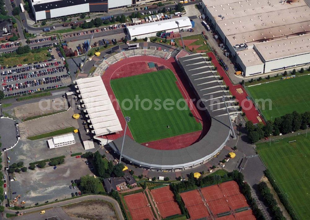 Aerial image Braunschweig - 16.08.2002 Braunschweig Blick auf das Stadion Braunschweig