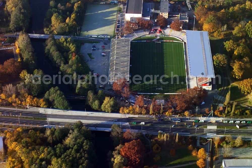 Aerial image Cottbus / Brandenburg - 29.10.2005 CottbusBlick auf das Areal des Fußball- Stadion Am Eliaspark 1in 03042 Cottbus