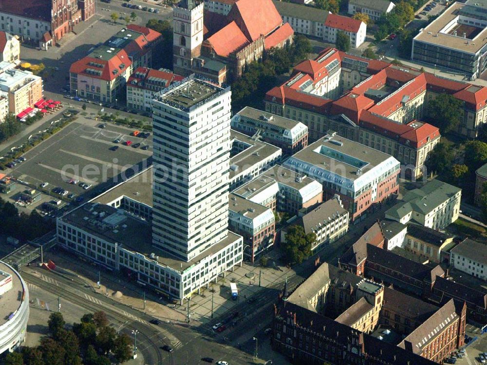 Frankfurt / Oder from the bird's eye view: Stadtzentrum und Marktplatz in Frankfurt-Oder.