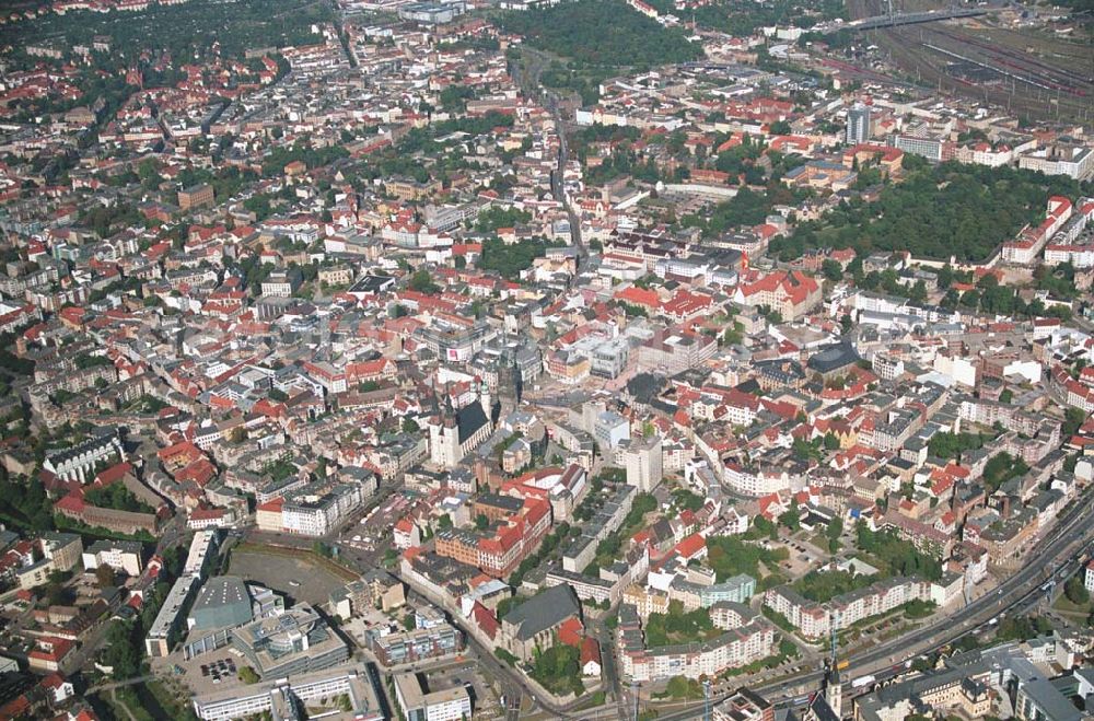 Halle (Sachsen-Anhalt) from above - Blick auf das Stadtzentrum von Halle