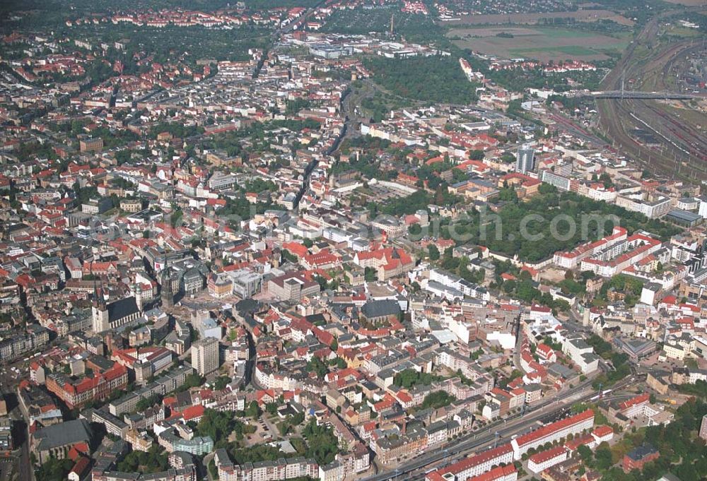 Aerial image Halle (Sachsen-Anhalt) - Blick auf das Stadtzentrum von Halle