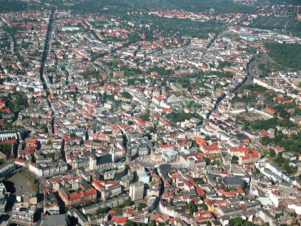 Halle (Sachsen-Anhalt) from above - Blick auf das Stadtzentrum von Halle