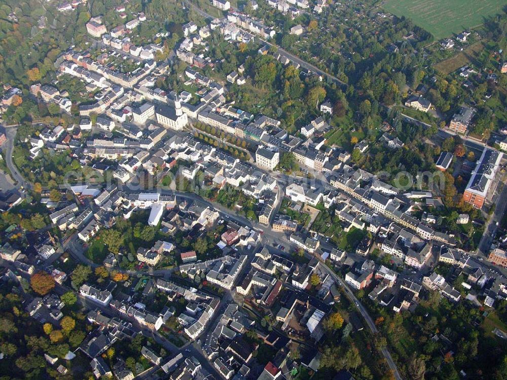 Aerial photograph Markneukirchen ( Sachsen ) - Stadtzentrum von Markneukirchen