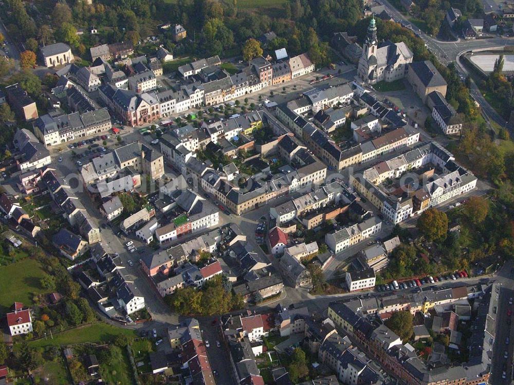 Aerial image Markneukirchen - Stadtzentrum von Markneukirchen