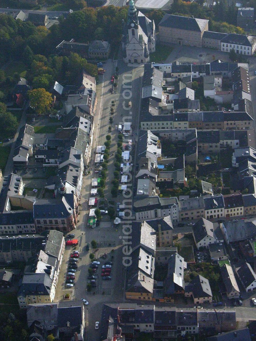 Aerial photograph Markneukirchen - Stadtzentrum von Markneukirchen