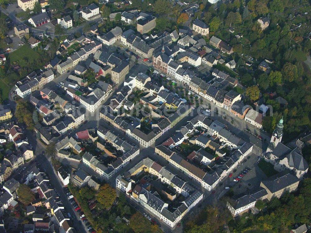 Markneukirchen from the bird's eye view: Stadtzentrum von Markneukirchen