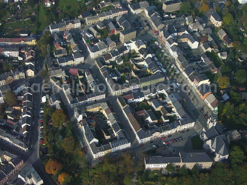 Aerial image Markneukirchen - Stadtzentrum von Markneukirchen