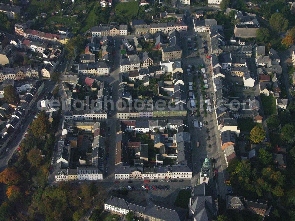 Aerial photograph Markneukirchen - Stadtzentrum von Markneukirchen