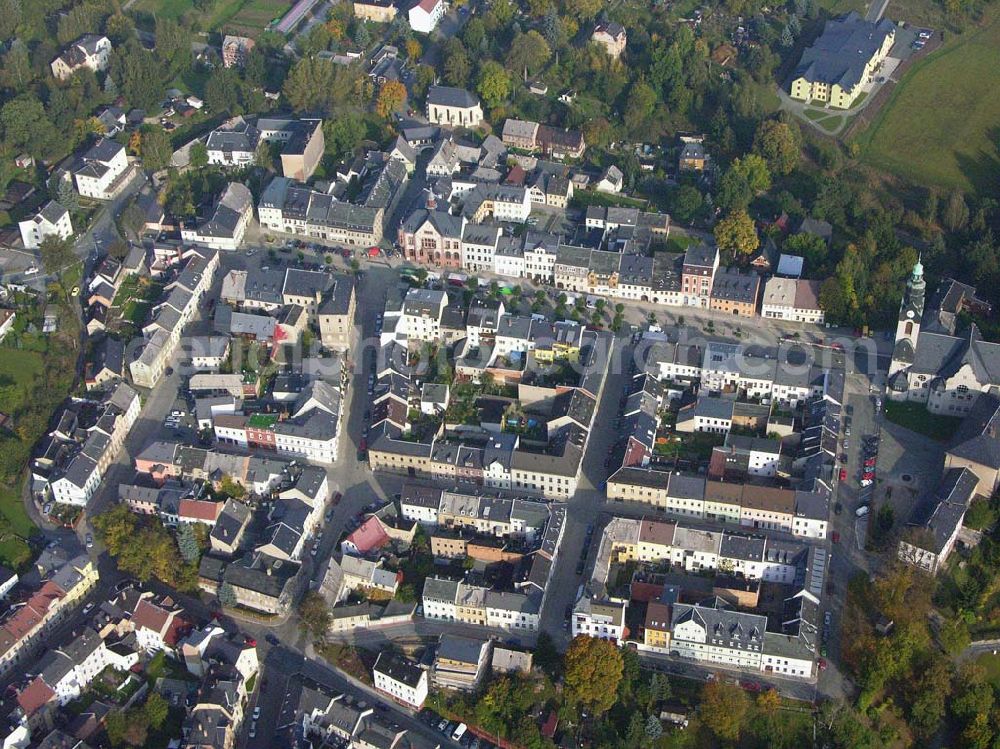 Markneukirchen from the bird's eye view: Stadtzentrum von Markneukirchen