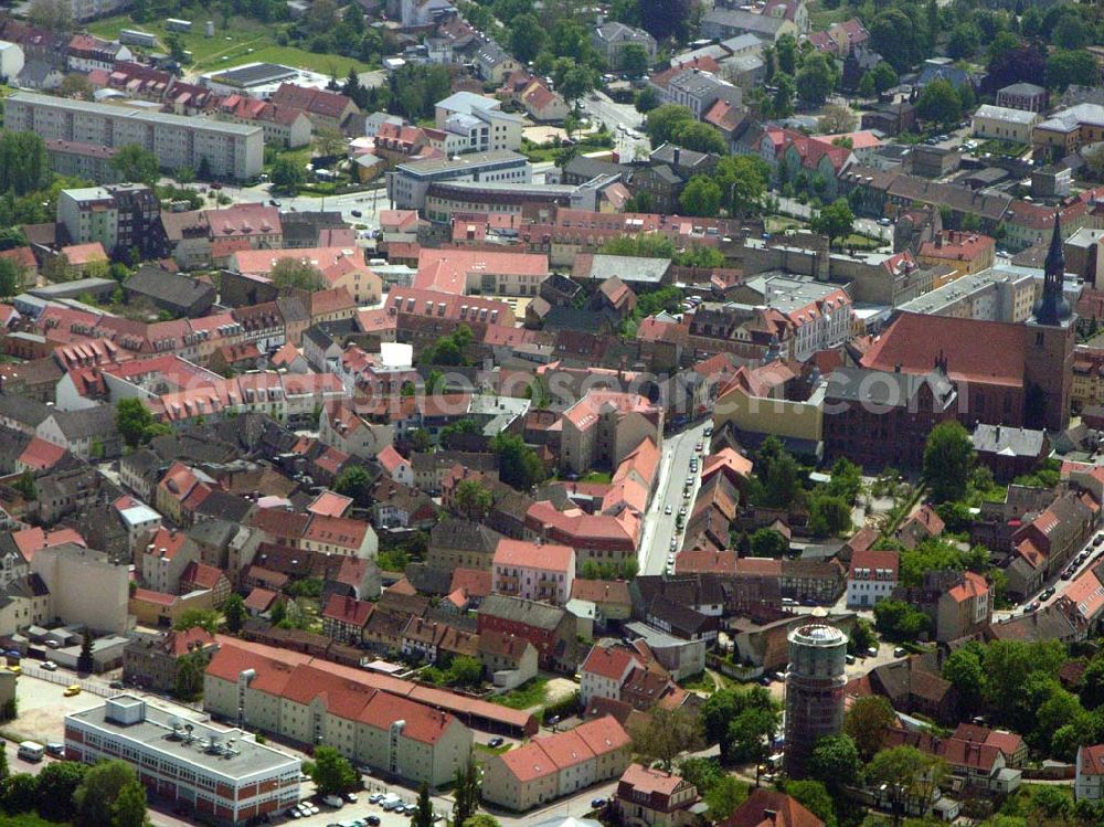 Nauen from above - Blick auf das Stadtzentrum von Nauen