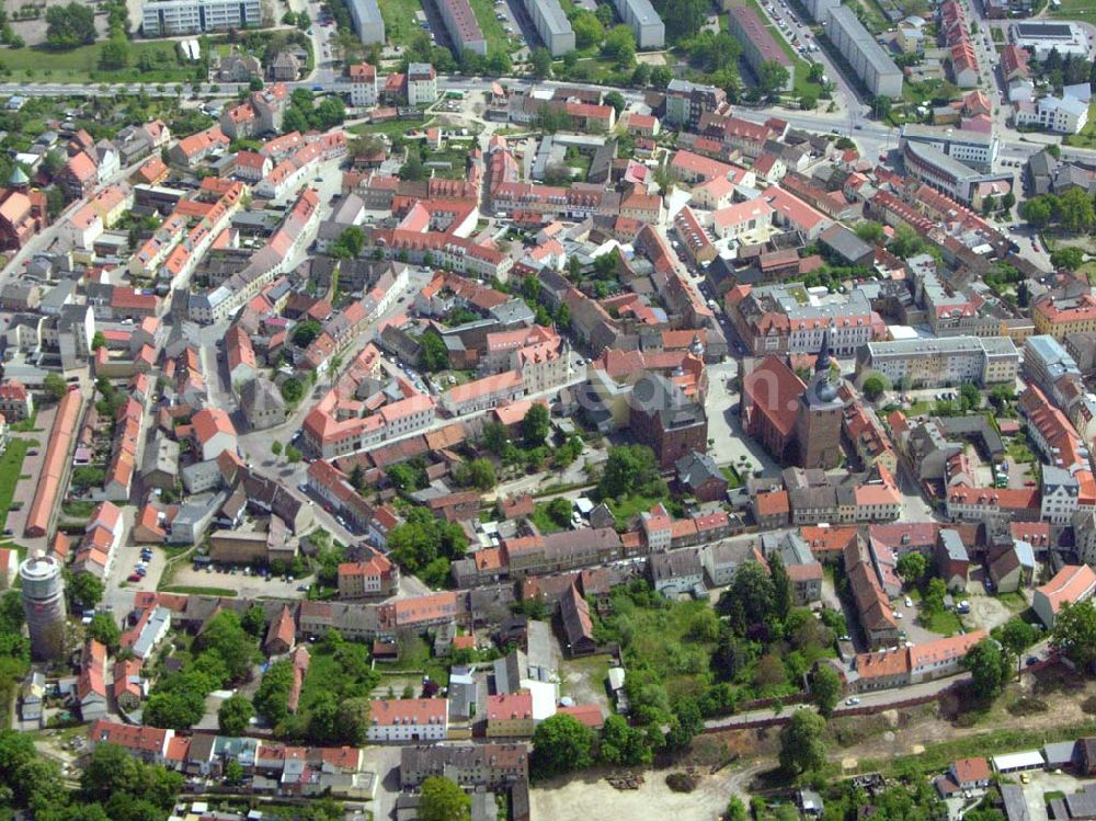 Nauen from above - Blick auf das Stadtzentrum von Nauen