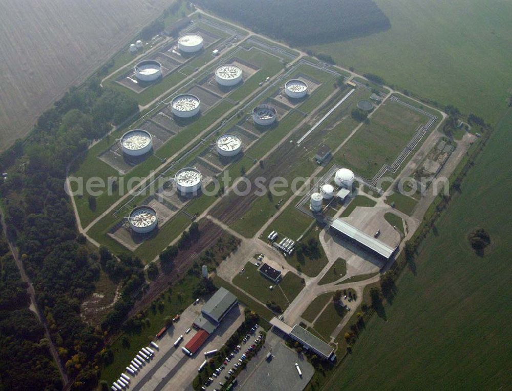 Brandenburg / Seefeld from above - Tanklager in Seefeld nahe Berlin.