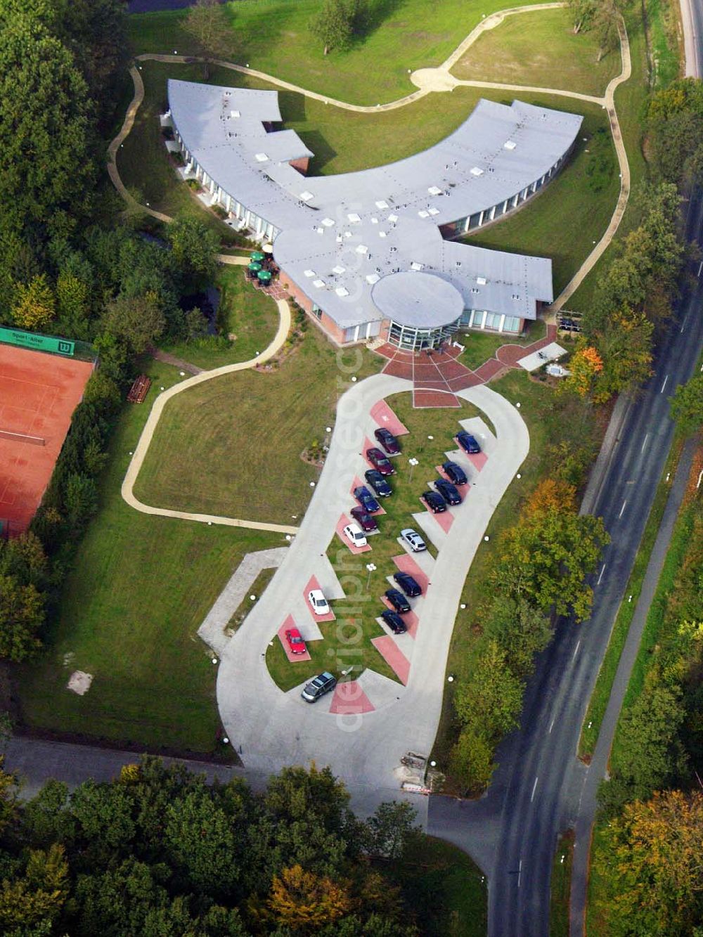 Wusterhausen from above - 18.10.2005 Wusterhausen; Tennisclub Wusterhausen e.V.