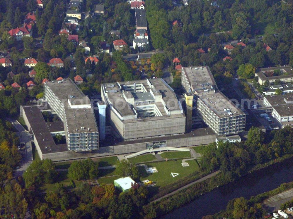 Aerial image Berlin-Steglitz - Universitätsklinikum Benjamin Franklin in Berlin-Steglitz 12203 Berlin-Steglitz, Hindenburgdamm 30. fon/fax:, 84 45-0 /