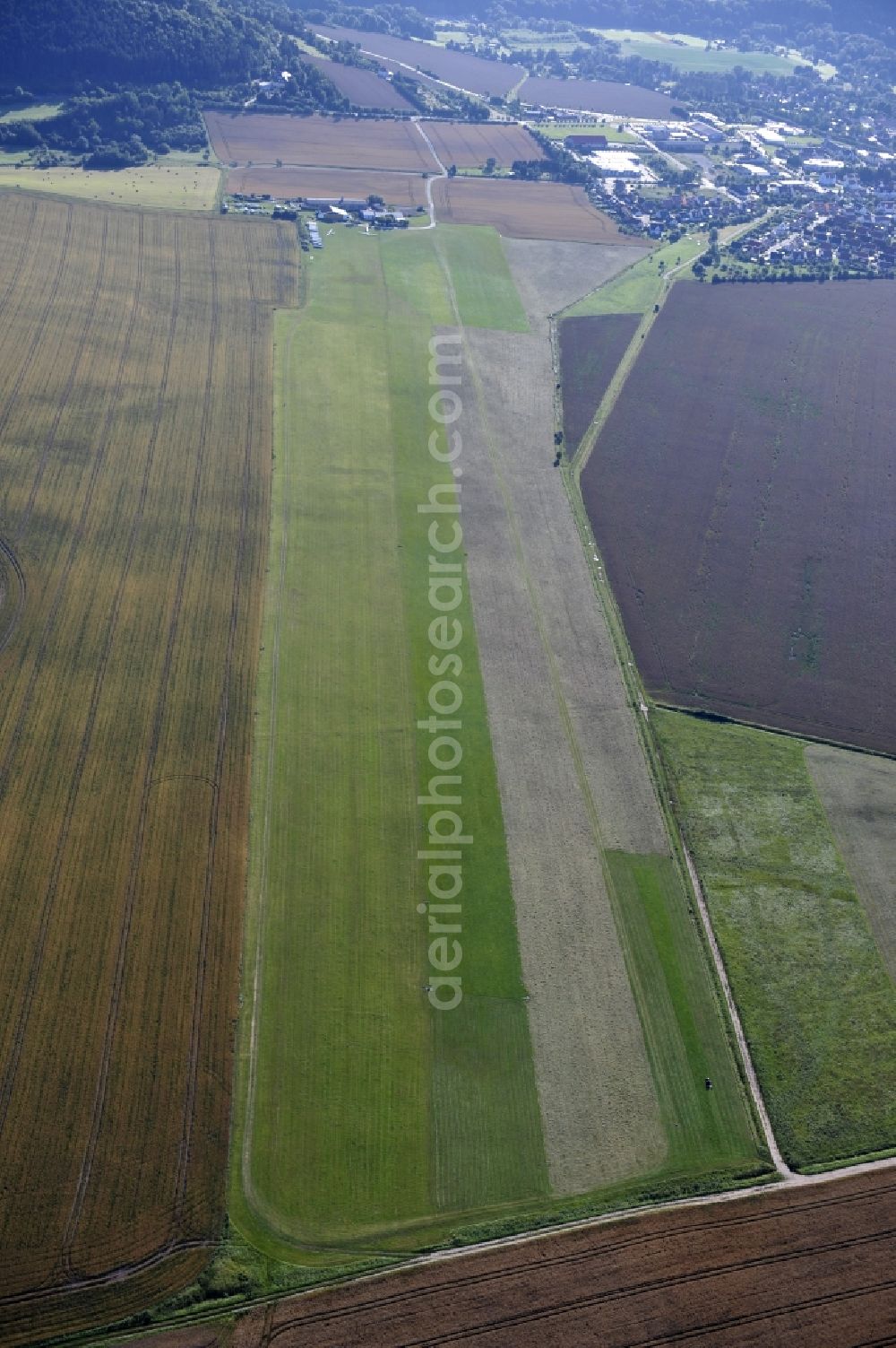 Bad Berka from above - View of the airfield Bad Berka district Weimar in Thuringia