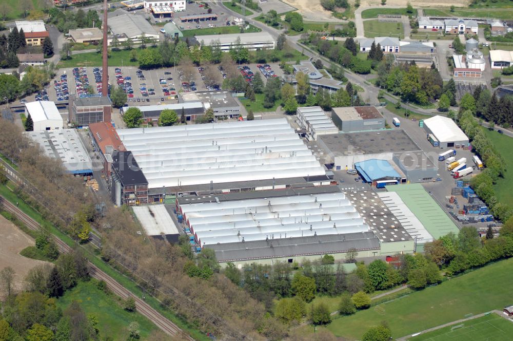 Aerial photograph Lindau - Blick auf das Werk der Metzeler Automotive Profile Systems GmbH. Kontakt: Bregenzer Strasse 133, 88131 Lindau, Tel. +49 (0)8382 707-0, Fax +49 (0)8382 707-336, E-Mail: info@msg-lindau.de