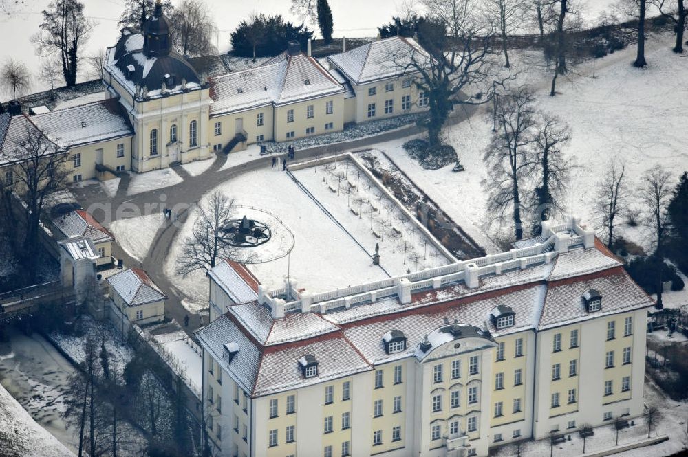 Berlin from the bird's eye view: Views of the snow-covered castle Köpenick in Berlin