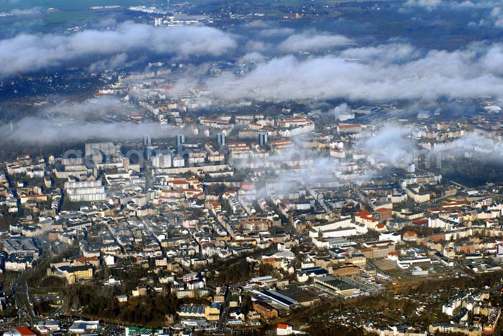 Plauen from above - Blick auf das winterliche Plauen im Bereich des Ortsteiles Brand.