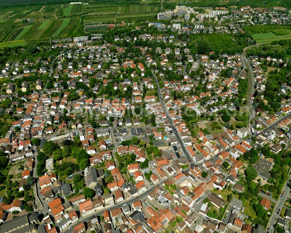 Mainz from the bird's eye view: View of the residential area in the local district Finthen in Mainz in Rhineland-Palatinate