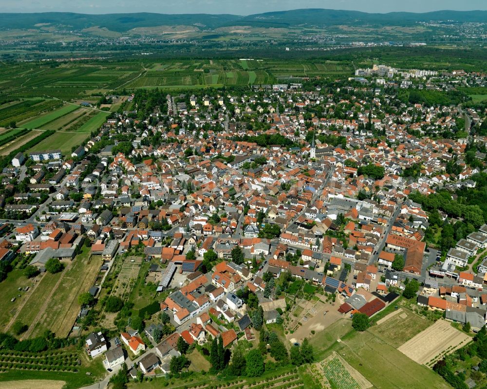 Mainz from above - View of the residential area in the local district Finthen in Mainz in Rhineland-Palatinate