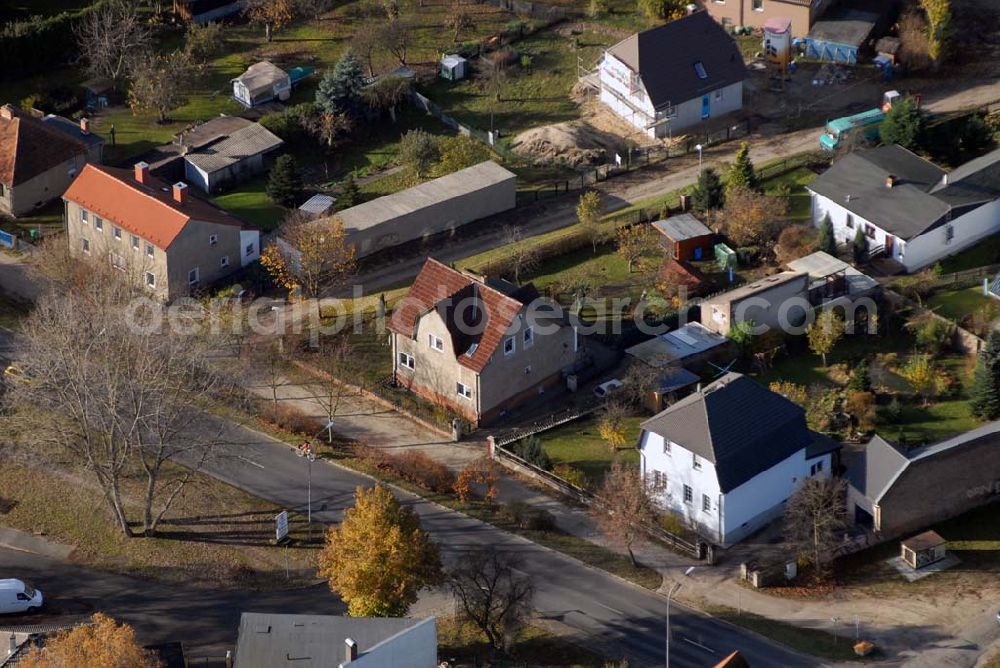 Aerial photograph Wernsdorf - ; Blick auf das Wohngebiet an der Neuzittauer Straße in Wernsdorf; 15537 Wernsdorf;