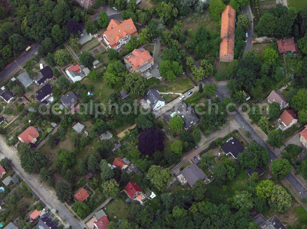 Aerial image Potsdam-Babelsberg - Blick auf das Wohngebiet an der Rosa-Luxemburg-Straße in Potsdam - Babelsberg