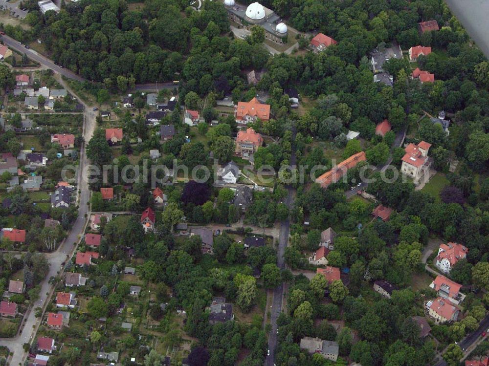 Potsdam-Babelsberg from above - Blick auf das Wohngebiet an der Rosa-Luxemburg-Straße in Potsdam - Babelsberg