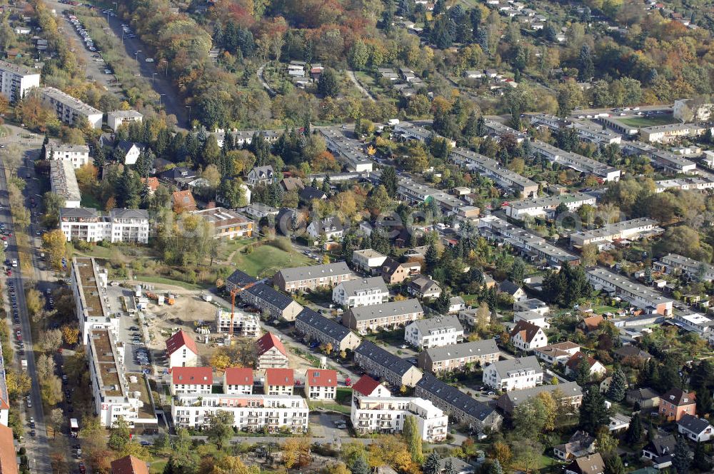 Aerial image Berlin - Blick auf das Wohnneubaugebiet der cds Wohnbau Berlin GmbH an der Tauernallee / Im Lesachtal, Wetzmannweg, Quarzweg in 12107 Berlin-Mariendorf. cds Wohnbau Berlin GmbH, Reinhardtstraße 8 in 10117 BERLIN. berlin@cds-wohnbau.de