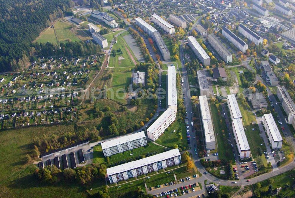 Klingenthal ( Sachsen ) from the bird's eye view: Blick auf das Wohnneubaugebiet im Westen von Klingenthal